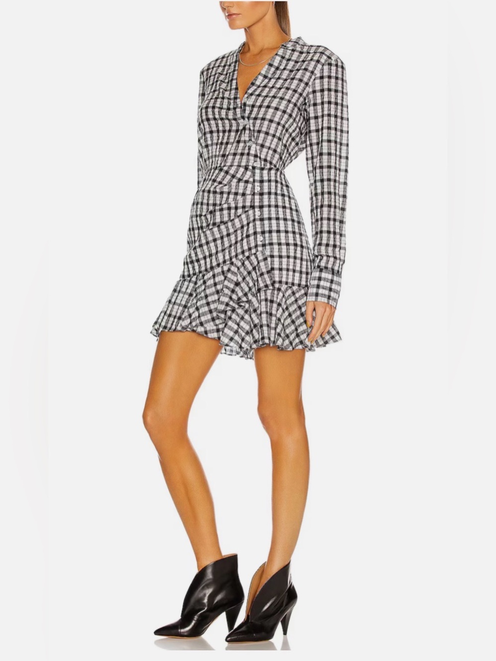 Veronica Beard Dress NWT - “Sherry”  Plaid Ruffle-Hem Mini